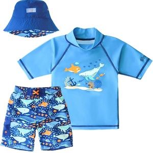 New UV SKINZ Boys 3 Piece Sun and Swim Set with UPF 50+ Sun Protection